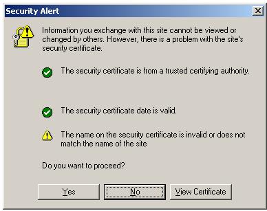Outlook Security Alert Certificate Expired