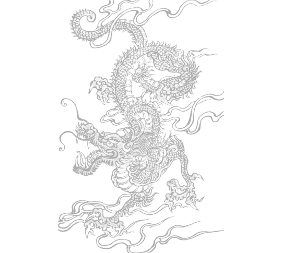 Drawing of Chinese dragon