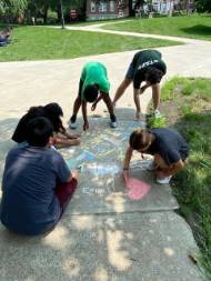 making chalk art