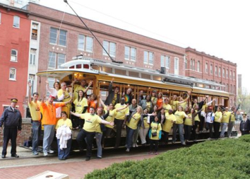 Photo of Students on Trolley