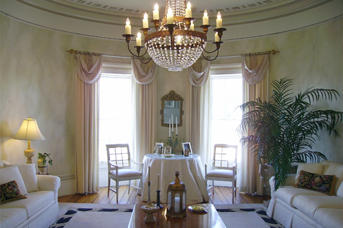 White living room in Nesmith House