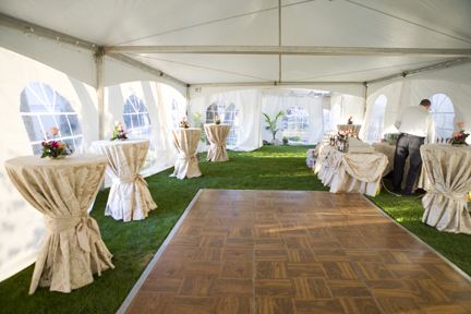 Photo of tables under tent