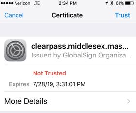 Wifi certificate trust screen shot