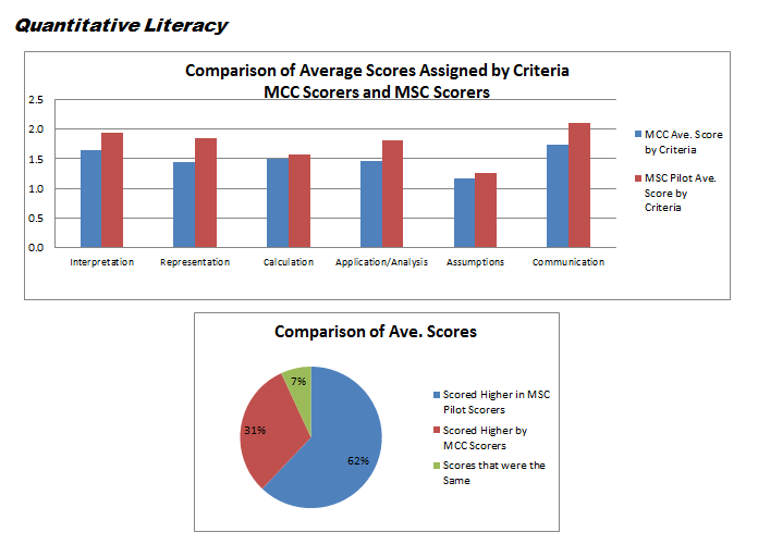 Quantitative Literacy Assessment Results